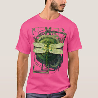 Steampunk Dragonfly Victoriaans Kunst Mechanische  T-shirt