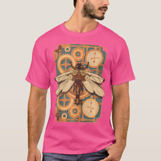 Steampunk Dragonfly Victoriaans Kunst Mechanische  T-shirt