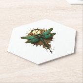 Steampunk Dragonfly Victorian Art Mechanical Steam Kartonnen Onderzetters (Schuin)