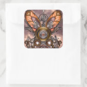 Steampunk Dragonfly Wings Vierkante Sticker (Tas)