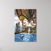 Steampunk drakenboek canvas afdruk (Voorkant)