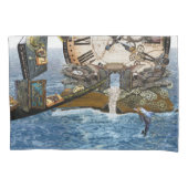 Steampunk drakenboek kussensloop (Voorkant)