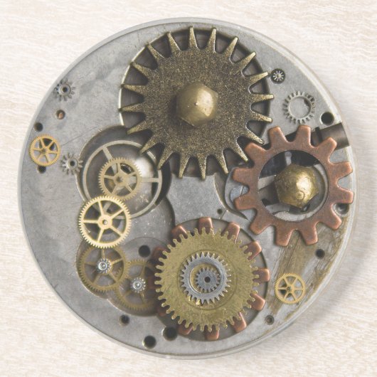 Steampunk drank onderzetter (Voorkant)