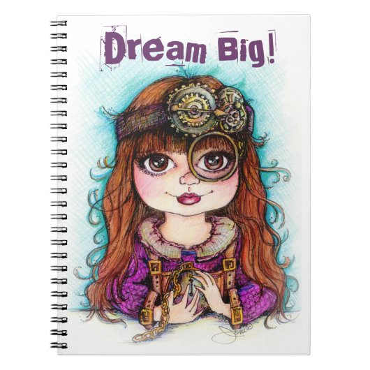 Steampunk Dream Big Notebook Notitieboek (Voorkant)