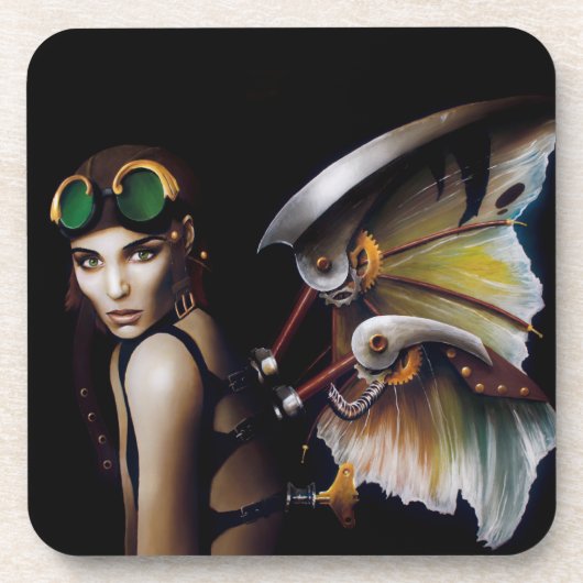 Steampunk Dreams of Flight Bier Onderzetter (Voorkant)