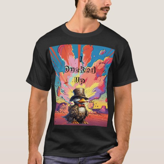 Steampunk Duck "Ik ben opgedoken" T-shirt (Voorkant)