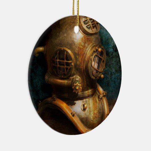 Steampunk - Duiken - De duikhelm Keramisch Ornament (Rechts)