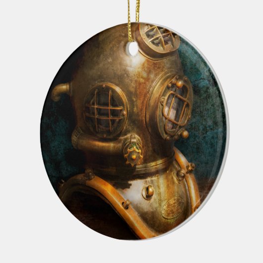 Steampunk - Duiken - De duikhelm Keramisch Ornament (Links)