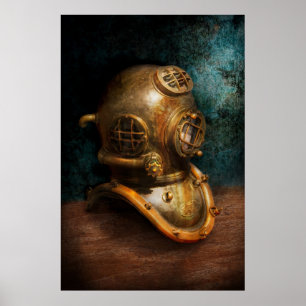 Steampunk - Duiken - De duikhelm Poster