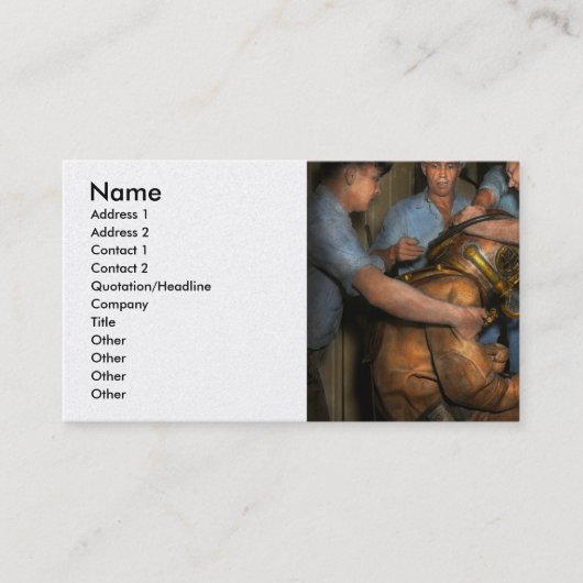 Steampunk - Duiker - Een lading van mijn schouders Visitekaartje (Voorkant)