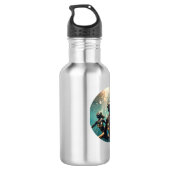 Steampunk duikers duiken voor parels waterfles  (Achterkant)