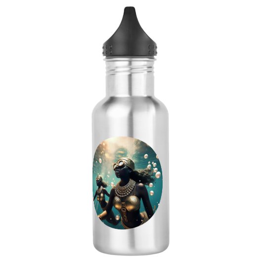Steampunk duikers duiken voor parels waterfles  (Links)