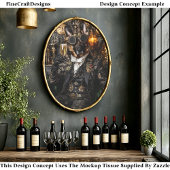 Steampunk Duitse Herder, Elzasser BT4 Decoupage Tissuepapier