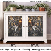 Steampunk Duitse Herder, Elzasser BT5 Decoupage Tissuepapier