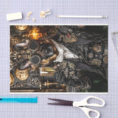 Steampunk Duitse Herder, Elzasser BT5 Decoupage Tissuepapier (Craft)