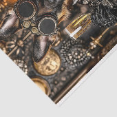 Steampunk Duitse Herder, Elzasser BT5 Decoupage Tissuepapier (Detail)