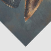 Steampunk Duitse herder in hoge hoed Tissuepapier (Detail)