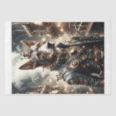 Steampunk Duitse herdershond in een oven Tissuepapier (Voorkant)