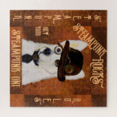 Steampunk Duitse Herdershond       Legpuzzel (Horizontaal)