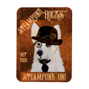 Steampunk Duitse Herdershond        Magneet