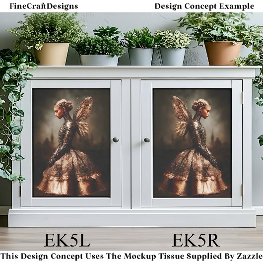 Steampunk Dystopian Fairy Woman EK5L Decoupage Tissuepapier