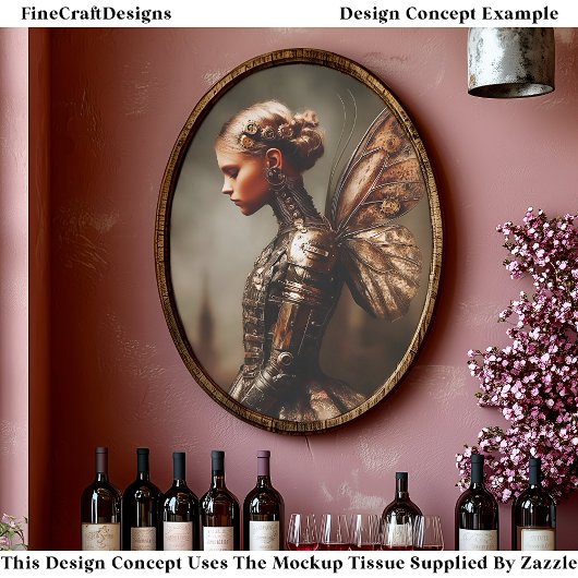 Steampunk Dystopian Fairy Woman EK5L Decoupage Tissuepapier