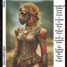Steampunk Dystopian Woman, Armor EK3L Decoupage