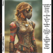 Steampunk Dystopian Woman, Armor EK3R Decoupage Tissuepapier