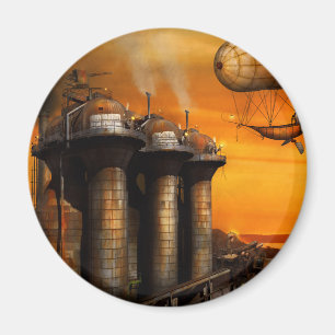 Steampunk - Dystopie - de buitenkant Magneet