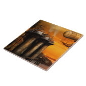 Steampunk - Dystopie - De buitenpost Tegeltje (Zijkant)