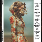 Steampunk Dystopische vrouw in masker EK4R Decoupa Tissuepapier