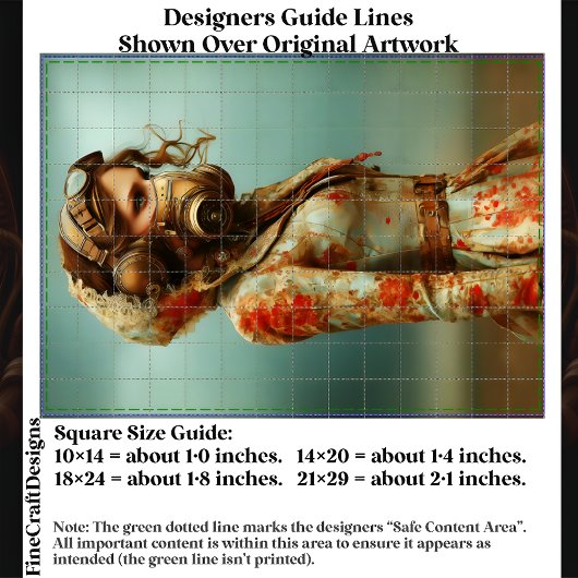 Steampunk Dystopische vrouw in masker EK4R Decoupa Tissuepapier