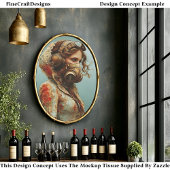 Steampunk Dystopische vrouw in masker EK4R Decoupa Tissuepapier