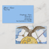 Steampunk Eagle en Gear Visitekaartje (Voorkant / Achterkant)