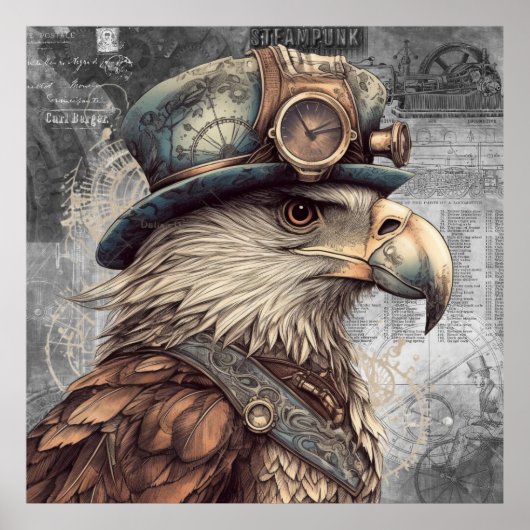 Steampunk Eagle Poster (Voorkant)