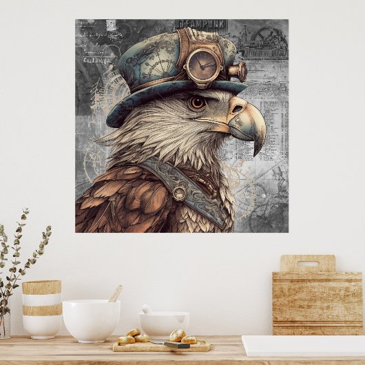 Steampunk Eagle Poster (Keuken)