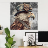 Steampunk Eagle Poster (Thuiskantoor)