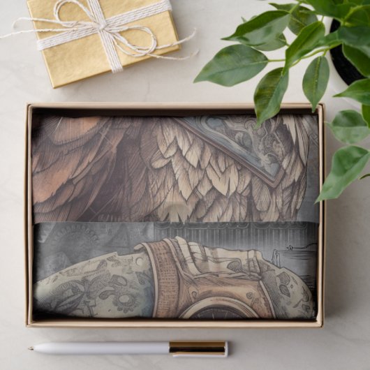 Steampunk Eagle Tissuepapier (Geschenk)