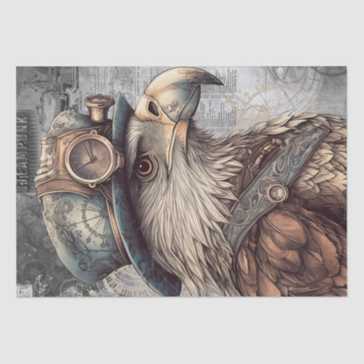 Steampunk Eagle Tissuepapier (Voorkant)