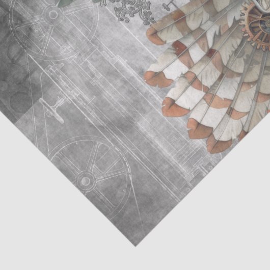 Steampunk Eagle Tissuepapier (Detail)