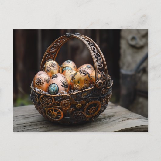 Steampunk Easter Greetings Feestdagenkaart (Voorkant)