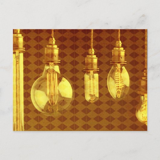 Steampunk Edison Bulbs Briefkaart (Voorkant)