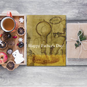 Steampunk Edison gloeilamp Grote Vaderdag Kaart