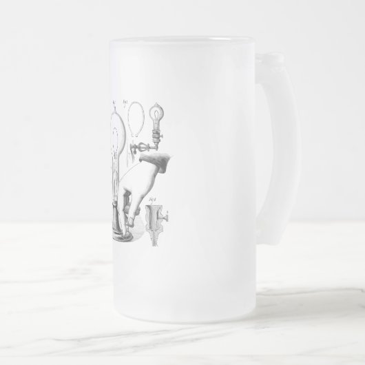 Steampunk Edison Light Bulb Matglas Bierpul (Voorkant rechts)