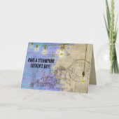 Steampunk Edison-verlichting op een draad Vaderdag Feestdagen Kaart (Voorkant)