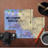 Steampunk Edison-verlichting op een draad Vaderdag Feestdagen Kaart