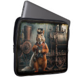 Steampunk Eekhoorn en Trein Laptop Sleeve (Voorkant Rechts)