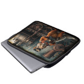 Steampunk Eekhoorn en Trein Laptop Sleeve (Voorkant onderkant)