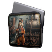 Steampunk Eekhoorn en Trein Laptop Sleeve (Voorkant Links)