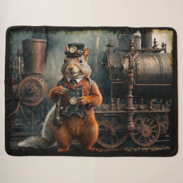 Steampunk Eekhoorn en Trein Sherpa Deken